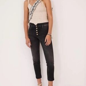 Anthropologie Pilcro and Letterpress Ultra High-Rise Seamed Slim Utility Jeans